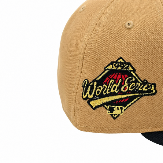 NEW ERA 9FIFTY MLB 1992 WORLD SERIES TORONTO BLUE JAYS LIGHT BRONZE & BLACK SNAPBACK HAT