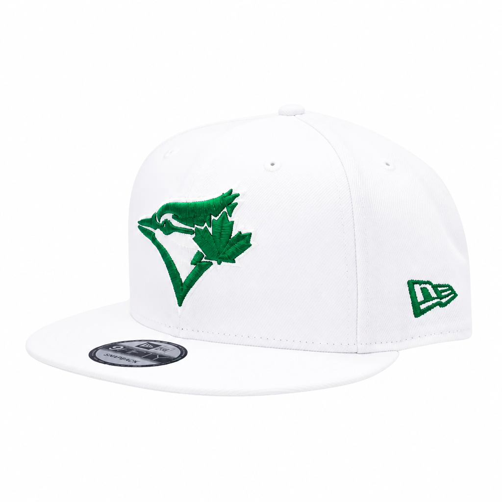NEW ERA 9FIFTY MLB 1992 WORLD SERIES TORONTO BLUE JAYS WHITE & SHAMROCK GREEN SNAPBACK HAT