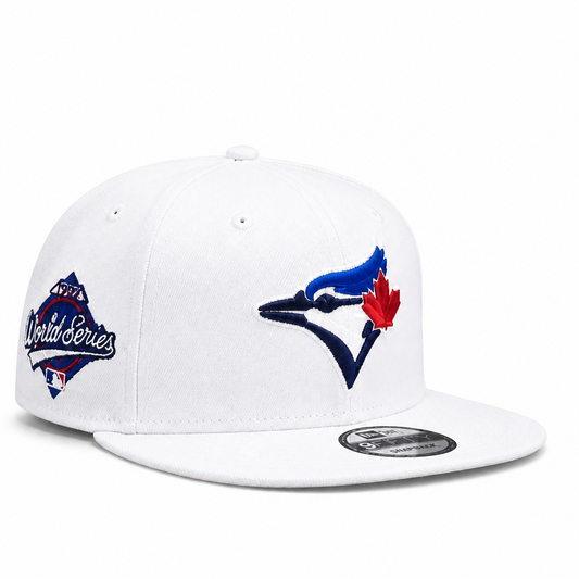 NEW ERA 9FIFTY MLB 1992 WORLD SERIES TORONTO BLUE JAYS WHITE & BLUE OTC SNAPBACK HAT