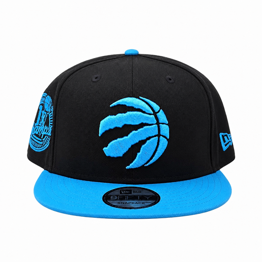 NEW ERA 9FIFTY NBA TORONTO RAPTORS 1X CHAMPS BLACK/BLUE SNAPBACK HAT