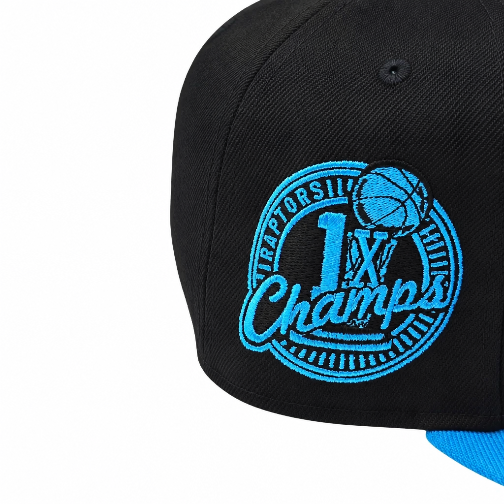 NEW ERA 9FIFTY NBA TORONTO RAPTORS 1X CHAMPS BLACK/BLUE SNAPBACK HAT