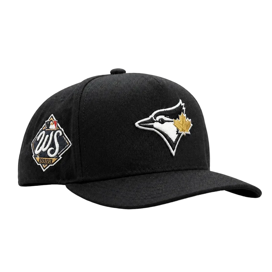 MITCHELL & NESS MLB TORONTO BLUE JAYS WORLD SERIES 2025 BLACK/GOLD SNAPBACK CAP