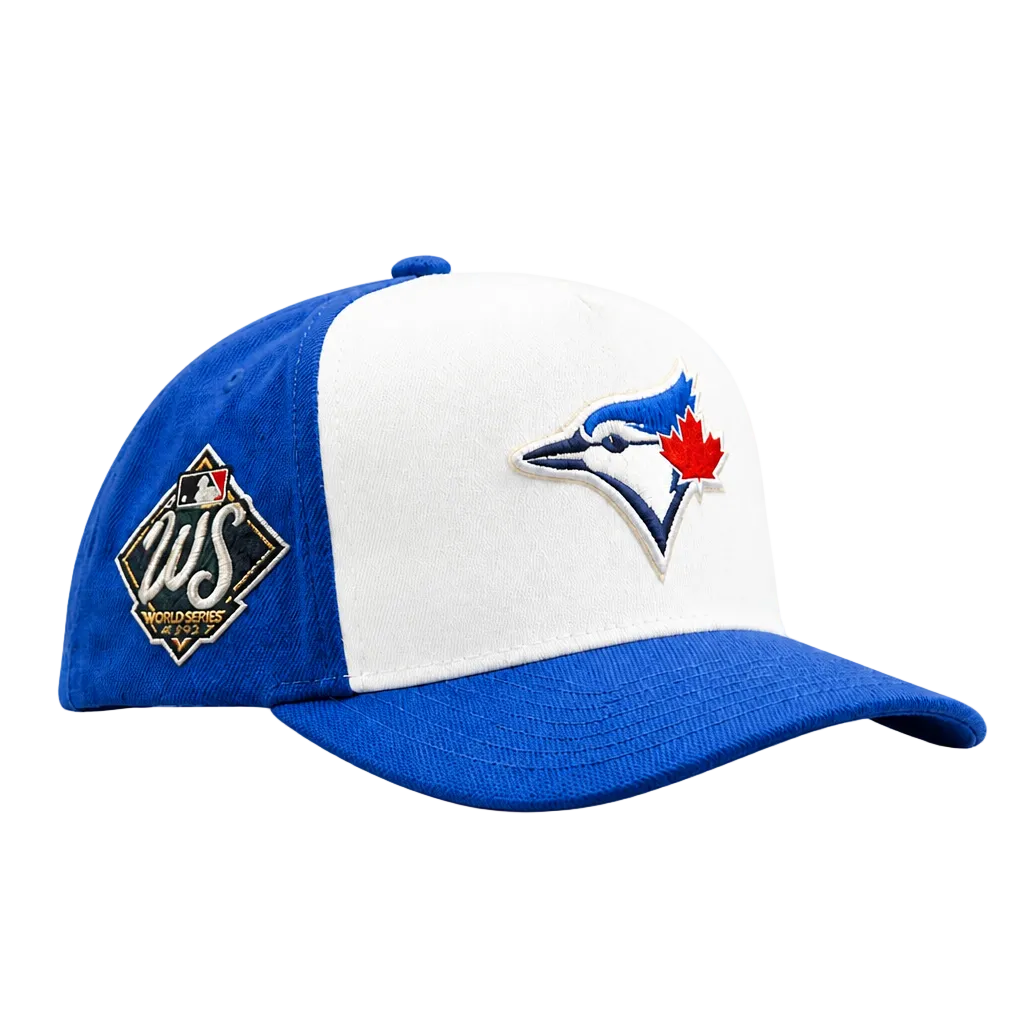 MITCHELL & NESS MLB TORONTO BLUE JAYS WORLD SERIES 2025 WHITE/ROYAL BLUE SNAPBACK CAP