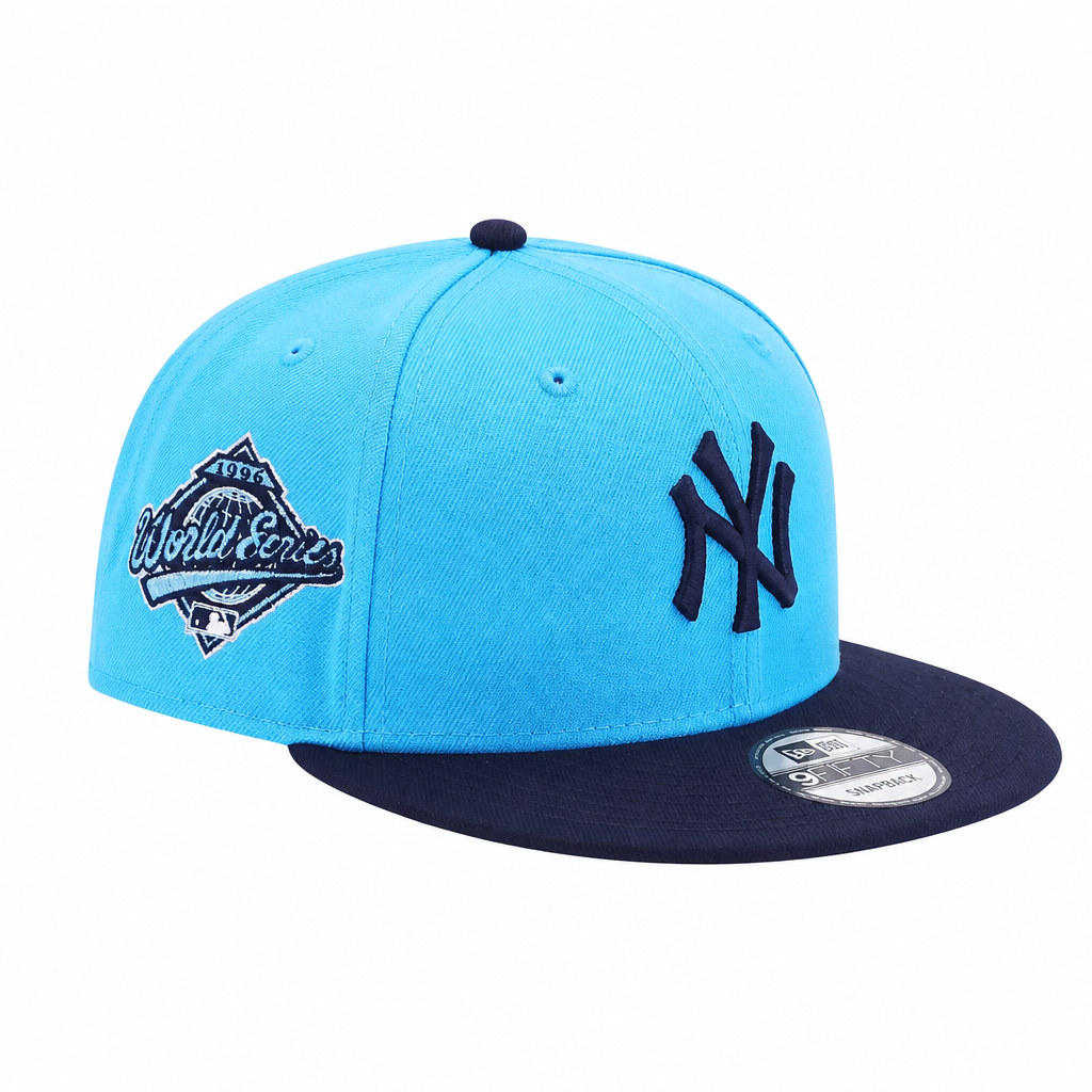 NEW ERA 9FIFTY NEW YORK YANKEES 1996 WORLD SERIES FANATIC BLUE/NAVY BLUE SNAPBACK HAT