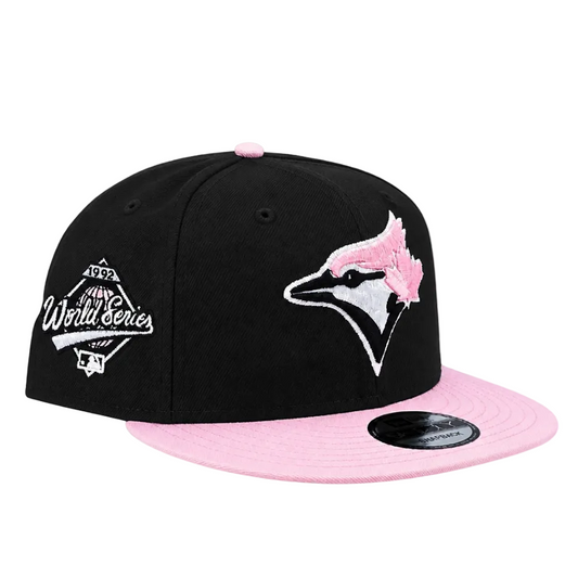 9FIFTY NEW ERA MLB 1992 WORLD SERIES TORONTO BLUE JAYS BLACK/PINK SNAPBACK HAT