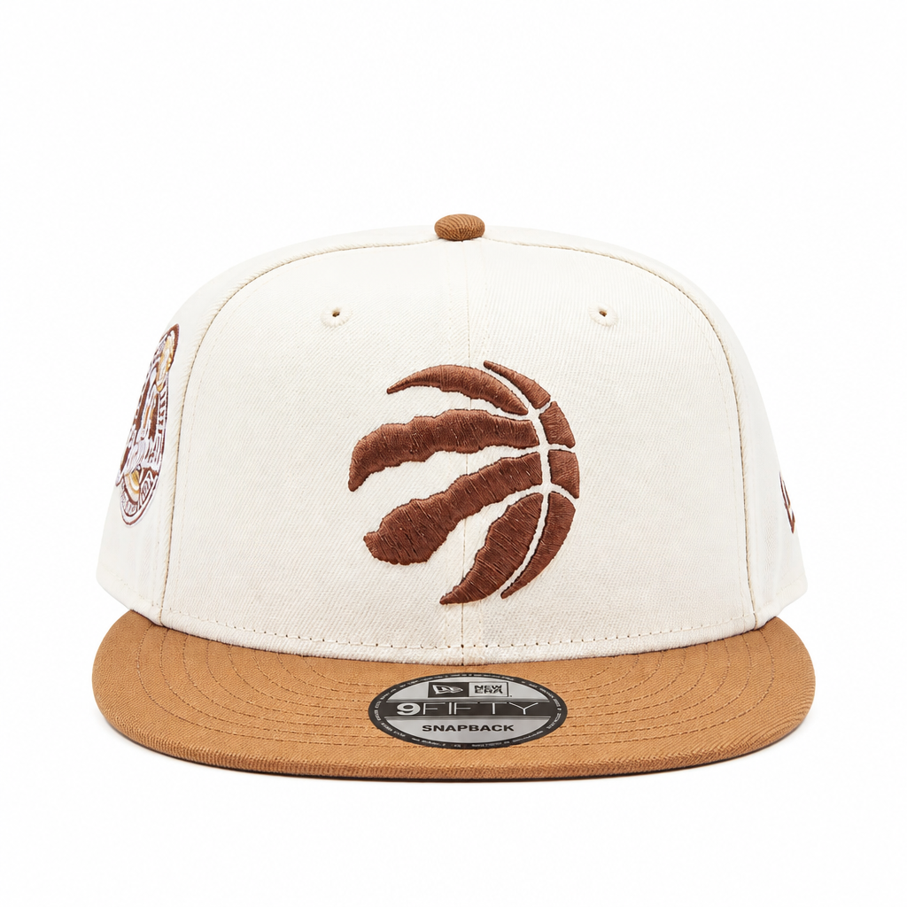 NEW ERA 9FIFTY NBA TORONTO RAPTORS 1X CHAMPS CREAM/BROWN SNAPBACK HAT