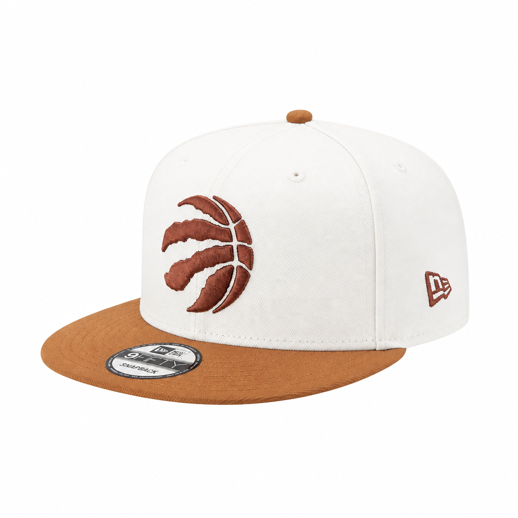 NEW ERA 9FIFTY NBA TORONTO RAPTORS 1X CHAMPS CREAM/BROWN SNAPBACK HAT