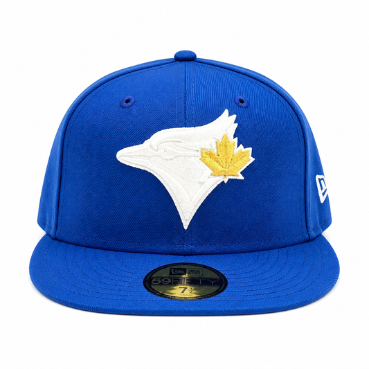 59FIFTY NEW ERA MLB TORONTO BLUE JAYS SONGBIRD BLUE WITH WHITE/GOLD LOGO FITTED HAT