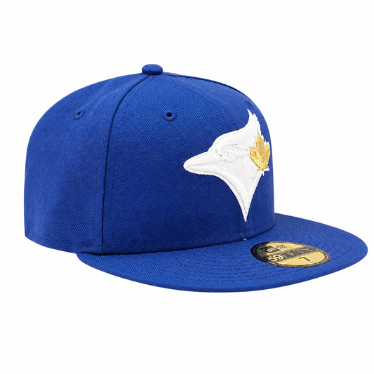 59FIFTY NEW ERA MLB TORONTO BLUE JAYS SONGBIRD BLUE WITH WHITE/GOLD LOGO FITTED HAT