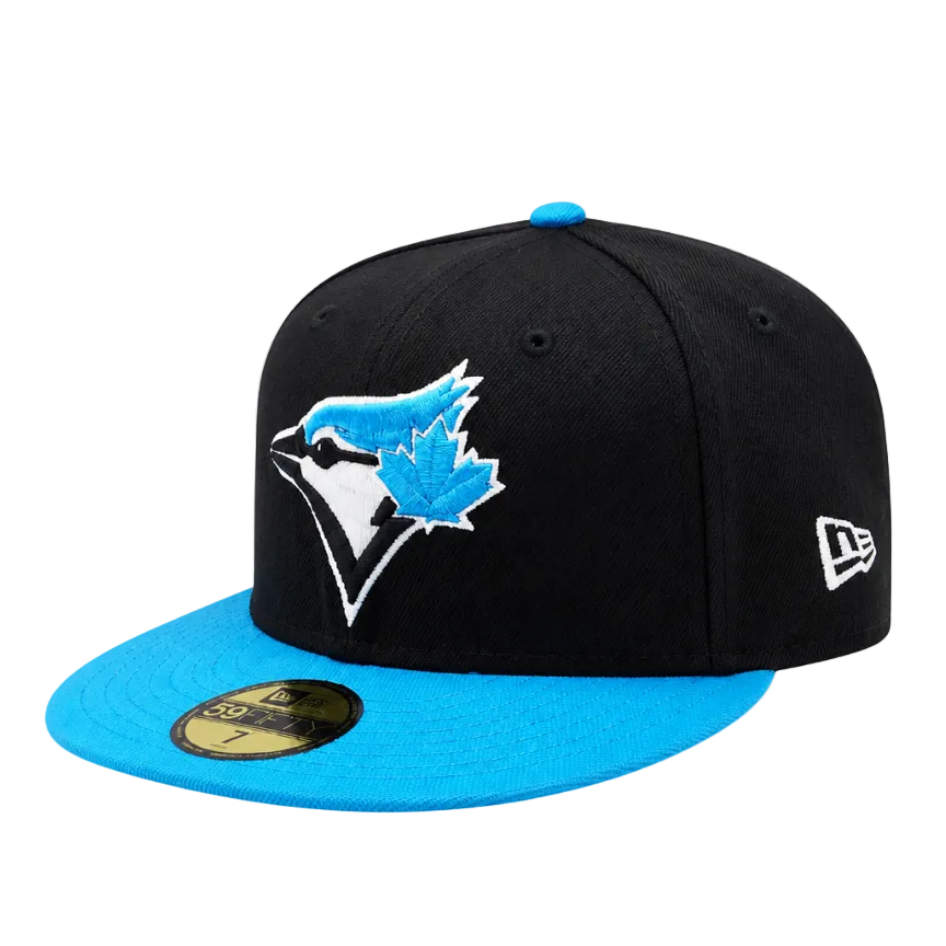 59FIFTY NEW ERA MLB TORONTO BLUE JAYS BLACK/FANATIC BLUE FITTED HAT