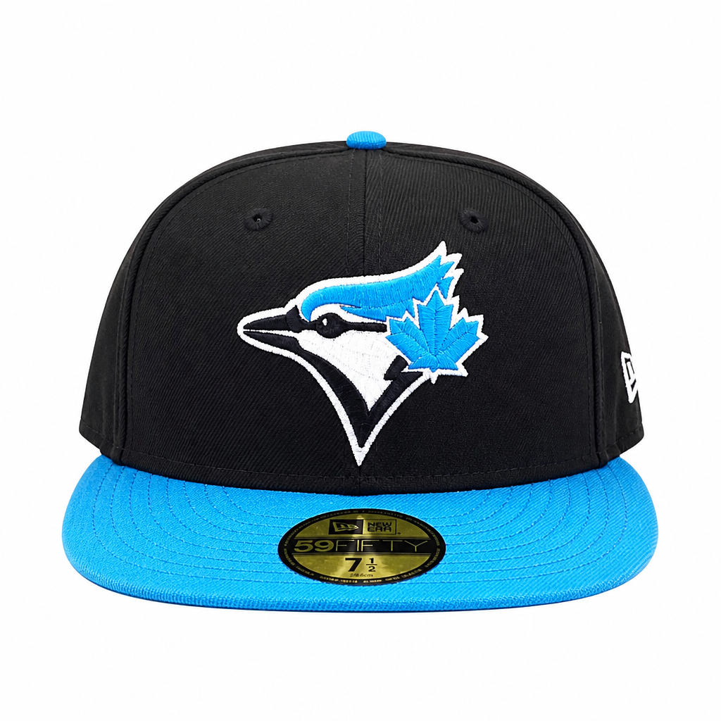 59FIFTY NEW ERA MLB TORONTO BLUE JAYS BLACK/FANATIC BLUE FITTED HAT
