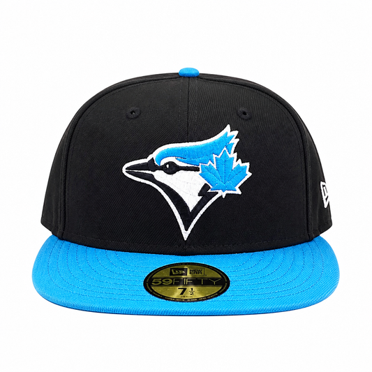 59FIFTY NEW ERA MLB TORONTO BLUE JAYS BLACK/FANATIC BLUE FITTED HAT