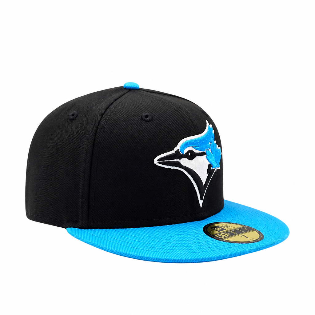59FIFTY NEW ERA MLB TORONTO BLUE JAYS BLACK/FANATIC BLUE FITTED HAT
