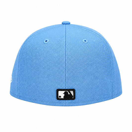 59FIFTY NEW ERA MLB TORONTO BLUE JAYS AIR FORCE BLUE WITH SILVER LEAF FITTED HAT