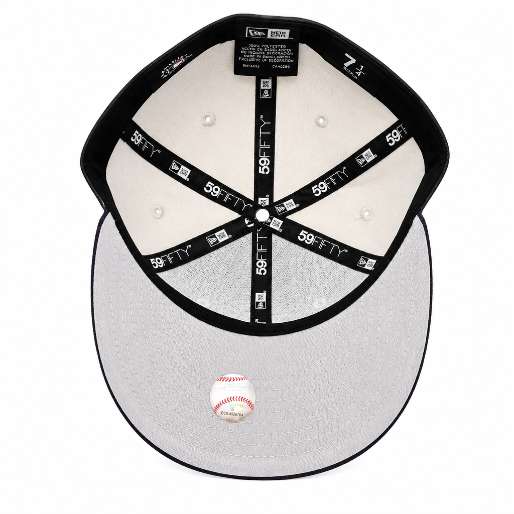 59FIFTY MEN'S MLB TORONTO BLUE JAYS GREY/NAVY BLUE FITTED HAT