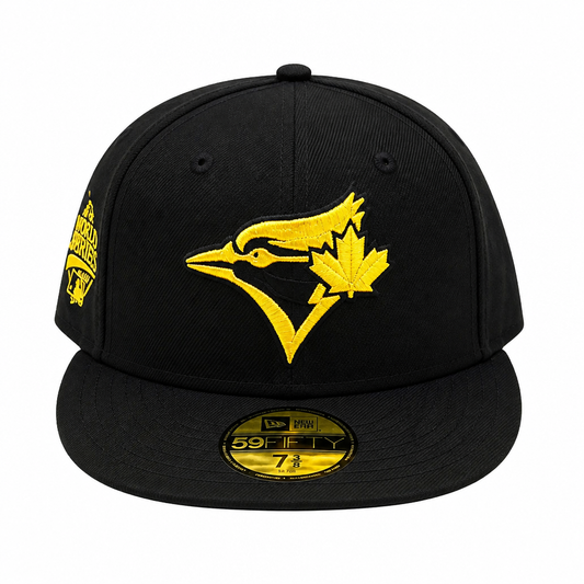 NEW ERA 59FIFTY MLB TORONTO BLUE JAYS 1993 WORLD SERIES BLACK/GOLD FITTED HAT