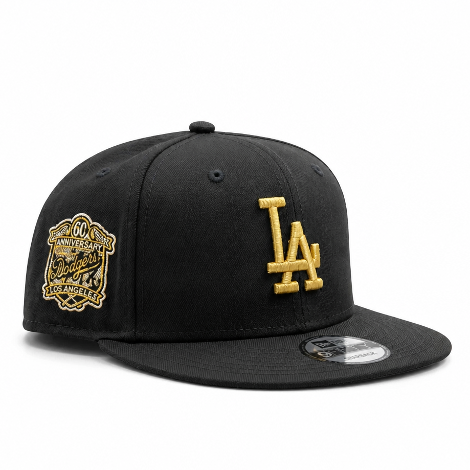 NEW ERA 9FIFTY LOS ANGELES DODGERS 40TH ANNIVERSARY BLACK/GOLD SNAPBACK HAT