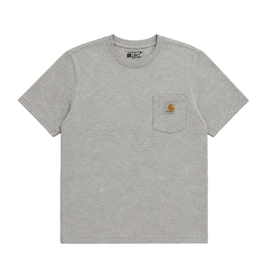 CARHARTT MEN'S POCKET LOGO CREWNECK T-SHIRT (GREY)