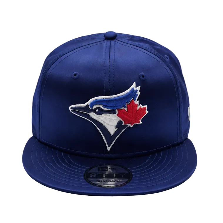 NEW ERA 9FIFTY TORONTO BLUE JAYS DARK ROYAL SATIN SNAPBACK HAT