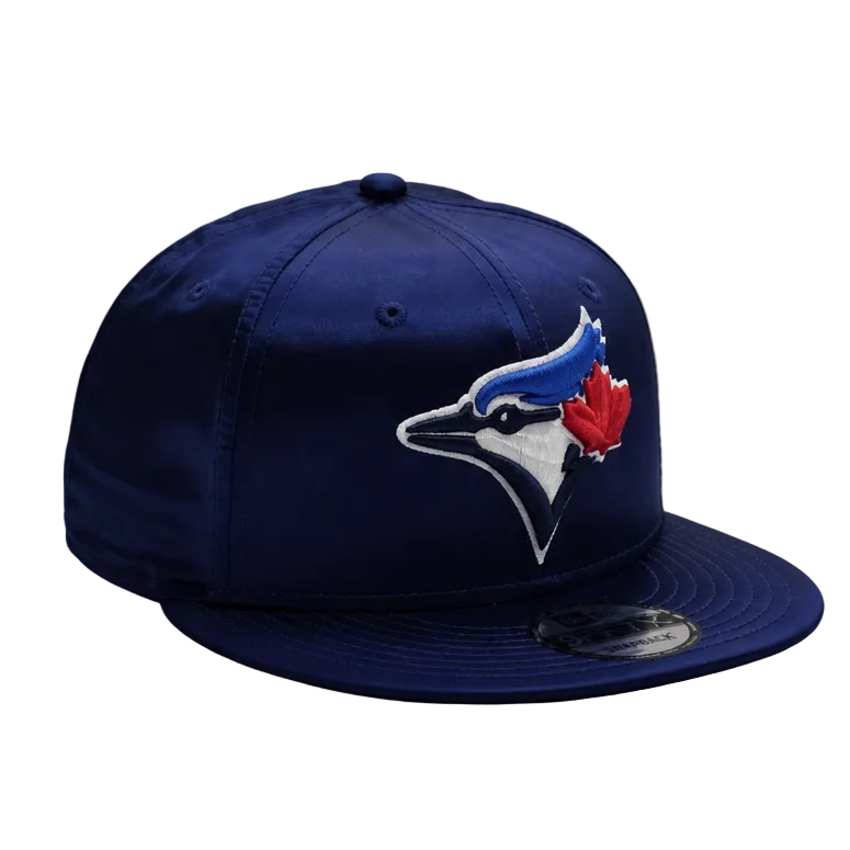 NEW ERA 9FIFTY TORONTO BLUE JAYS DARK ROYAL SATIN SNAPBACK HAT