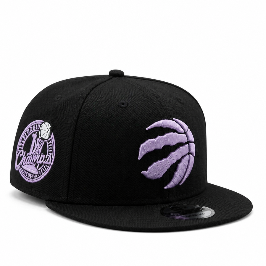 NEW ERA 9FIFTY NBA TORONTO RAPTORS 1X CHAMPS BLACK/LAVENDER SNAPBACK HAT