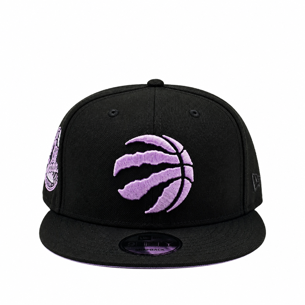 NEW ERA 9FIFTY NBA TORONTO RAPTORS 1X CHAMPS BLACK/LAVENDER SNAPBACK HAT