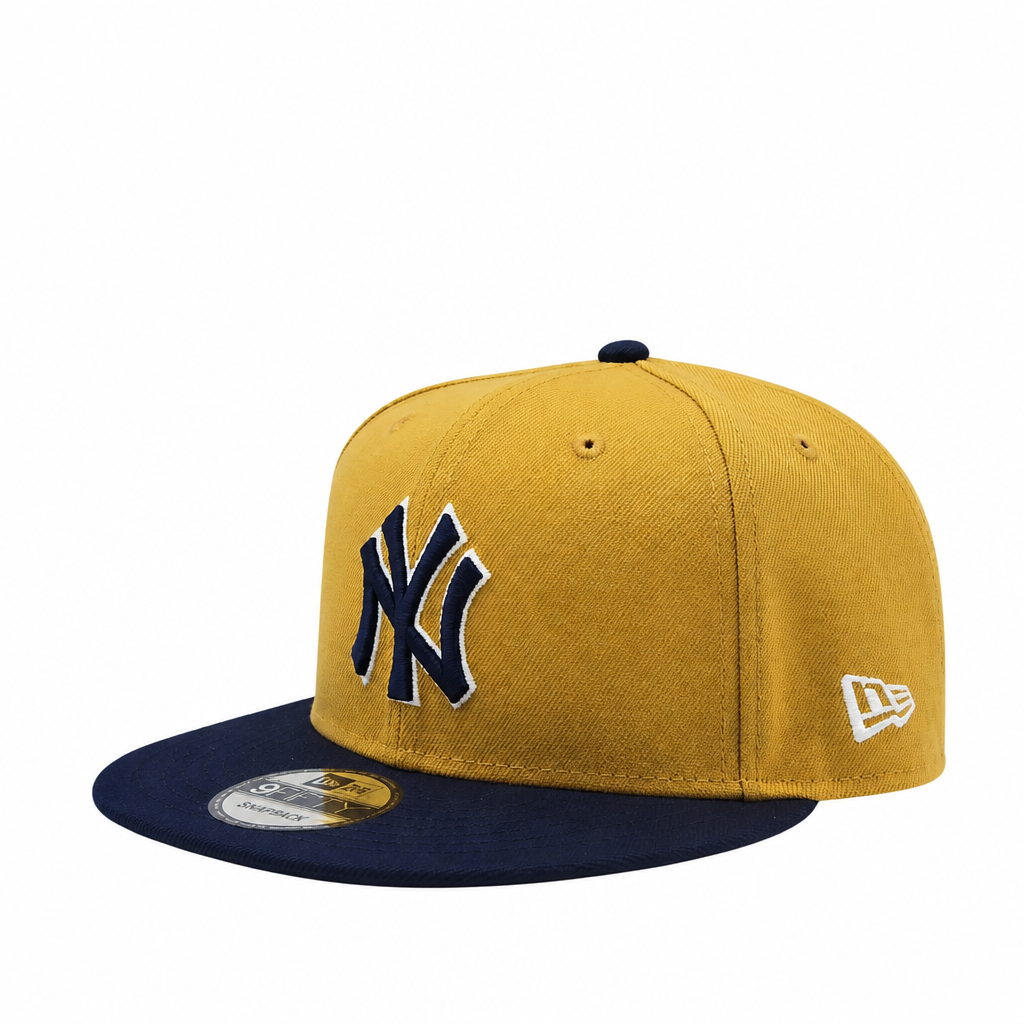 NEW ERA 9FIFTY NEW YORK YANKEES 1999 WORLD SERIES CAMEL/NAVY SNAPBACK HAT