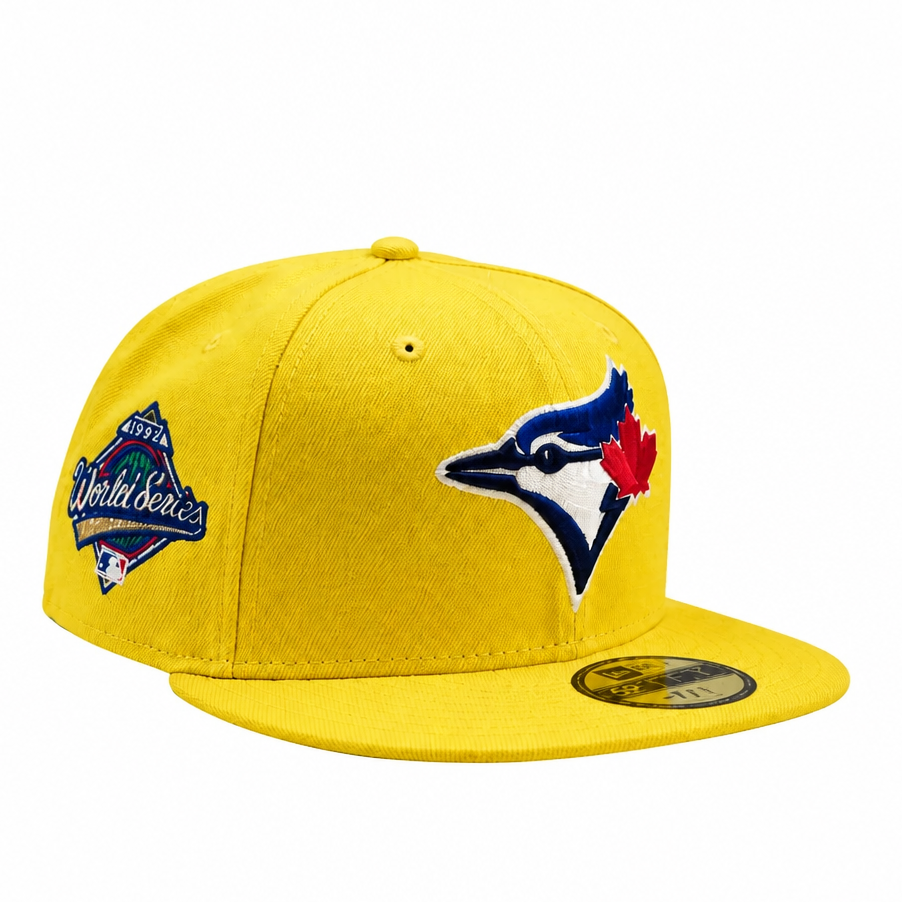 NEW ERA 9FIFTY TORONTO BLUE JAYS 1992 WORLD SERIES EDITION YELLOW/BLUE SNAPBACK HAT