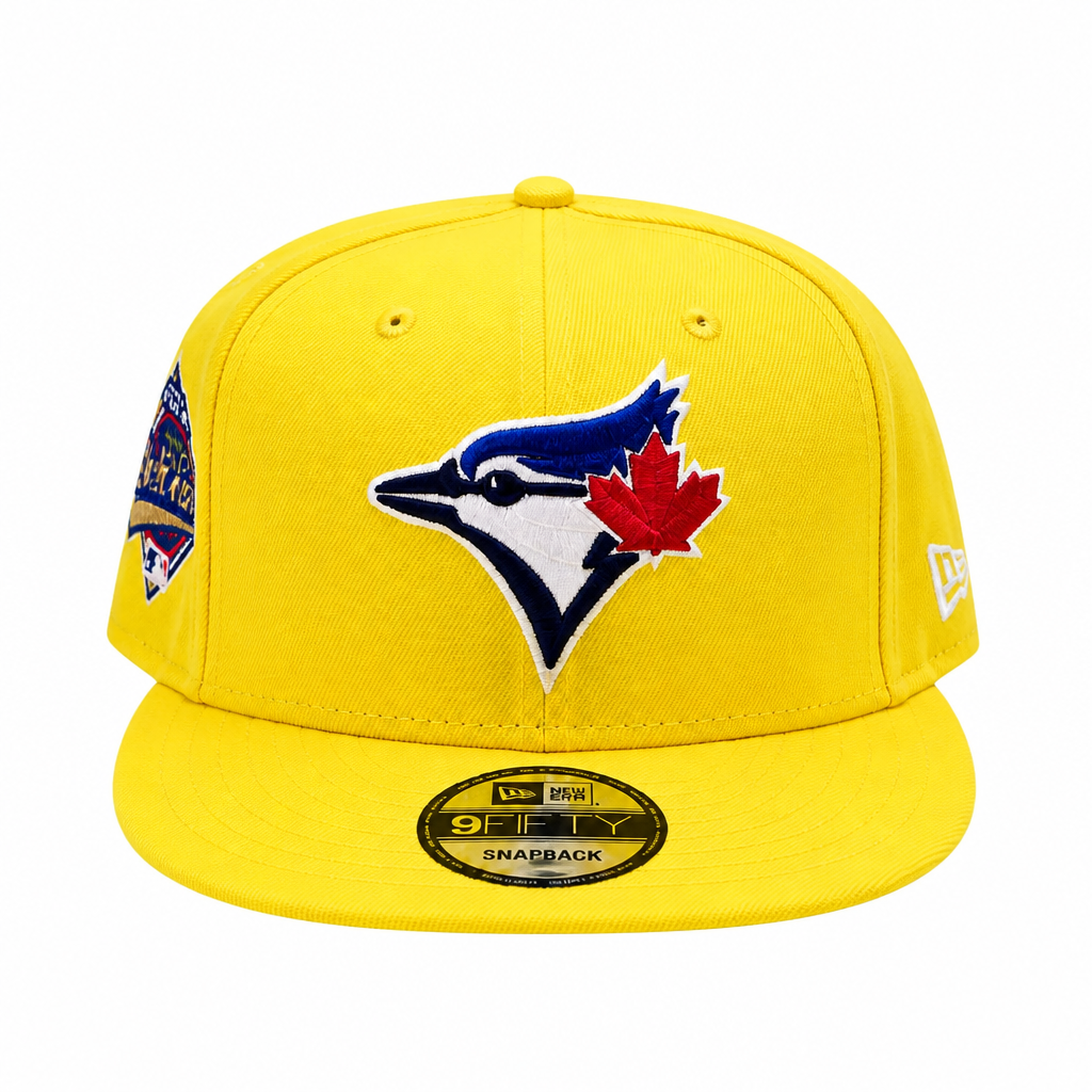 NEW ERA 9FIFTY TORONTO BLUE JAYS 1992 WORLD SERIES EDITION YELLOW/BLUE SNAPBACK HAT