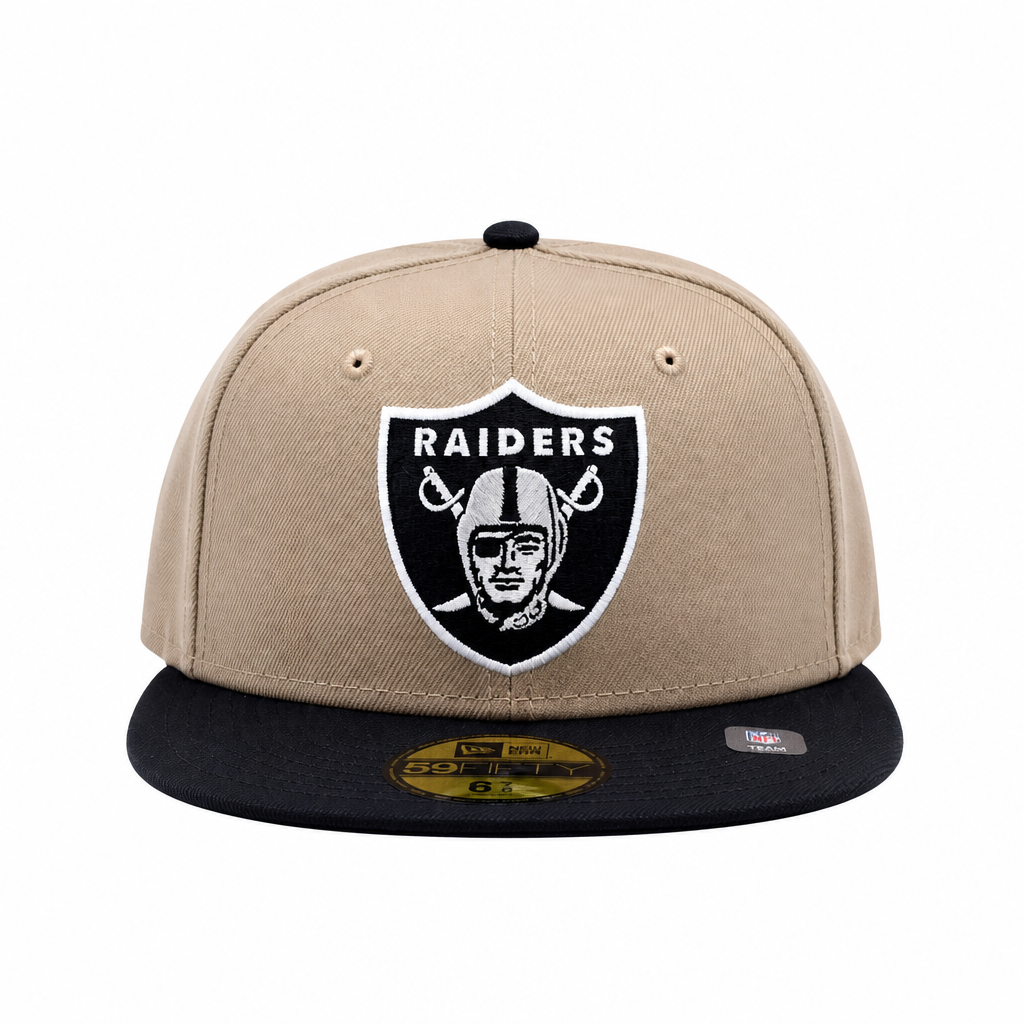 NEW ERA 59FIFTY LAS VEGAS RAIDERS KHAKI/BLACK FITTED HAT