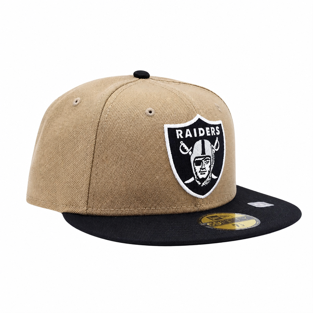 NEW ERA 59FIFTY LAS VEGAS RAIDERS KHAKI/BLACK FITTED HAT