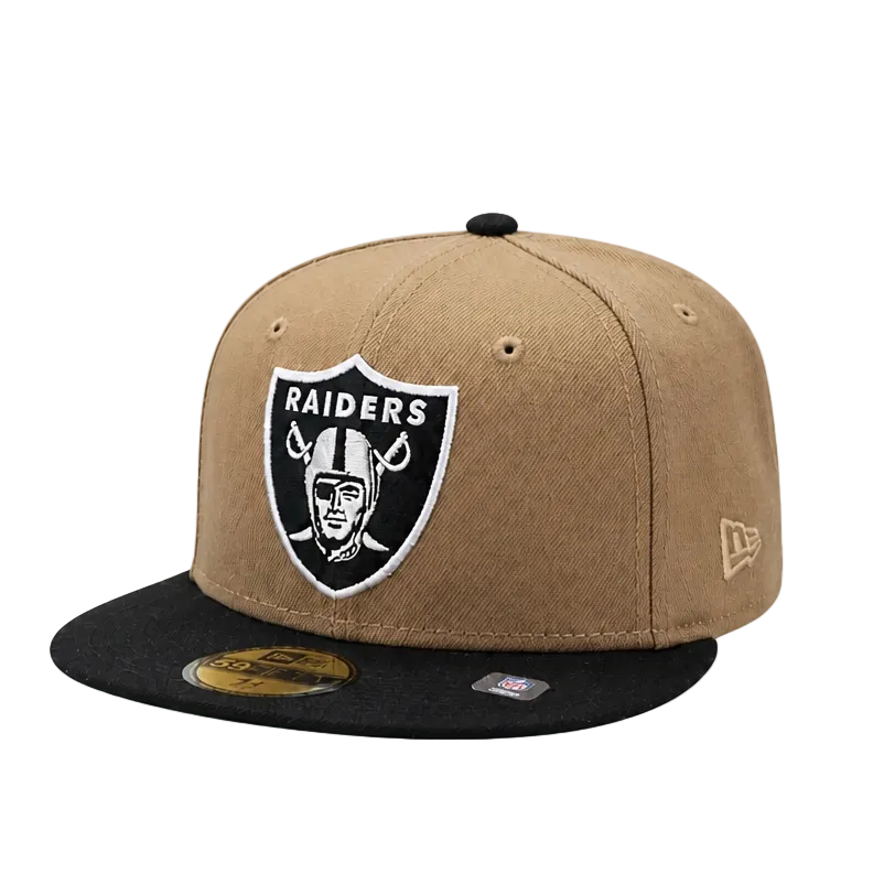 NEW ERA 59FIFTY LAS VEGAS RAIDERS KHAKI/BLACK FITTED HAT