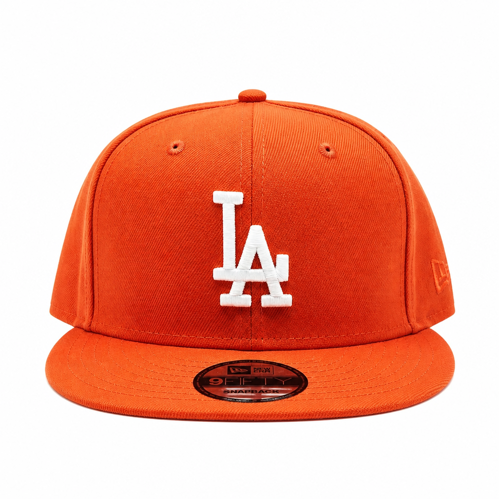 NEW ERA 9FIFTY LOS ANGELES DODGERS ORANGE SNAPBACK HAT