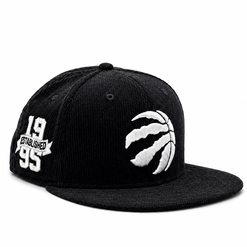 NEW ERA 59FIFTY TORONTO RAPTORS 1995 ESTABLISHED BLACK CORD FITTED HAT
