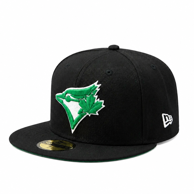NEW ERA 59FIFTY TORONTO BLUE JAYS BLACK/GREEN FITTED HAT