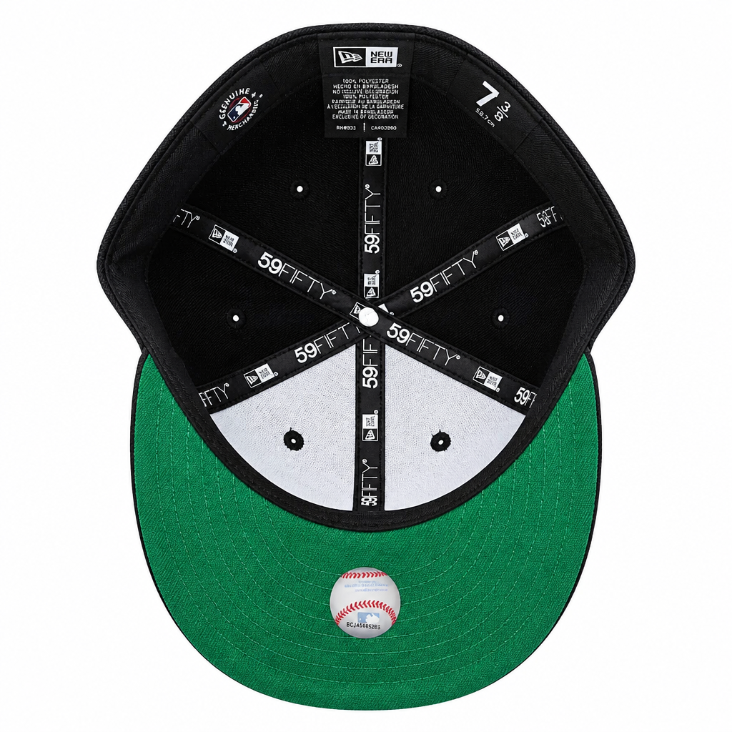 NEW ERA 59FIFTY TORONTO BLUE JAYS BLACK/GREEN FITTED HAT