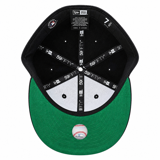 NEW ERA 59FIFTY TORONTO BLUE JAYS BLACK/GREEN FITTED HAT