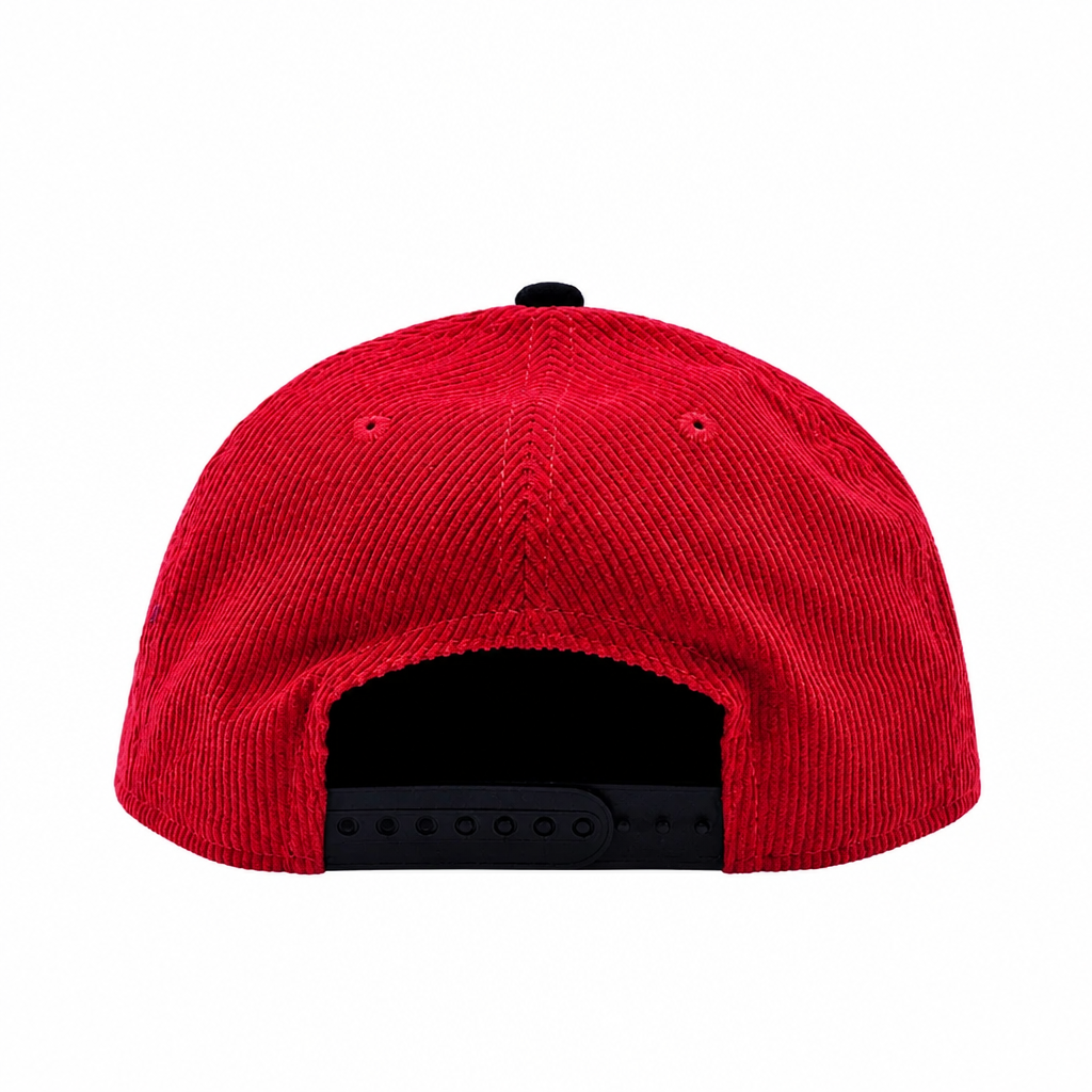 NEW ERA 9FIFTY TORONTO RAPTORS 1995 ESTABLISHED RED CORD/BLACK VELVET SNAPBACK HAT