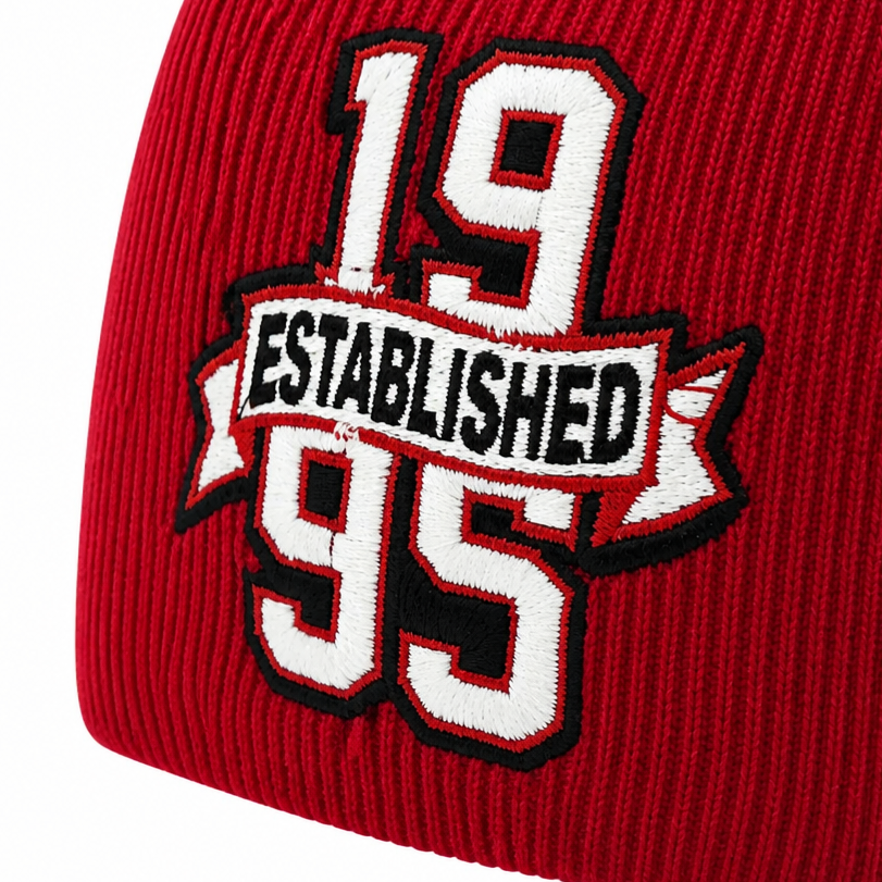 NEW ERA 9FIFTY TORONTO RAPTORS 1995 ESTABLISHED RED CORD/BLACK VELVET SNAPBACK HAT