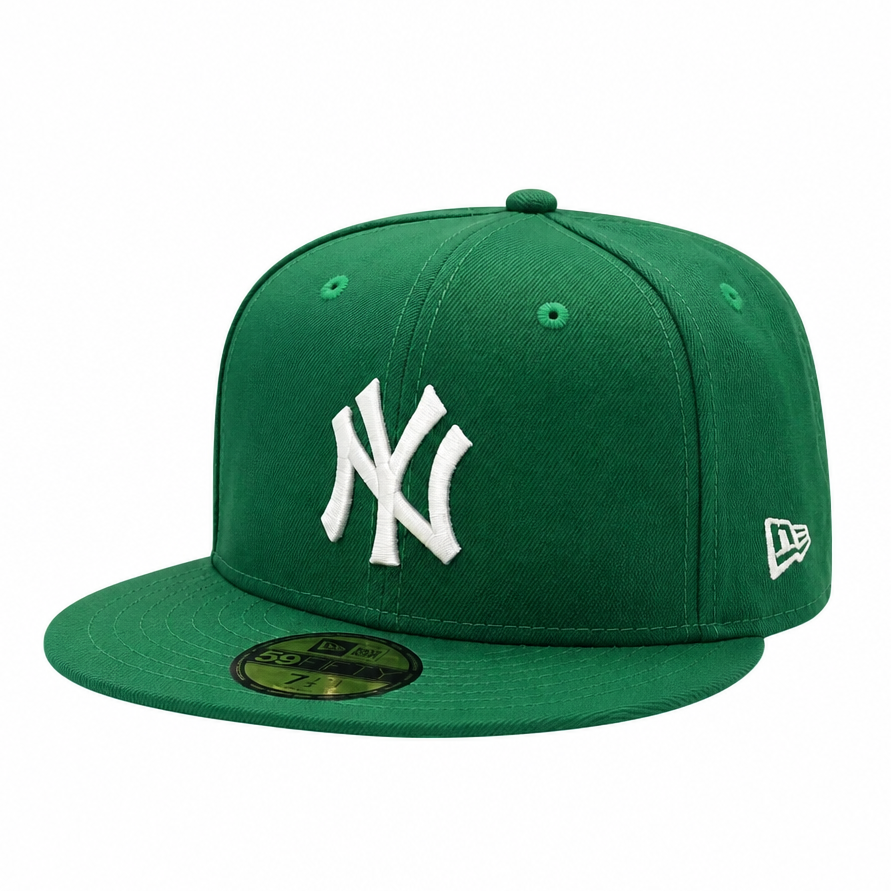 NEW ERA 59FIFTY NEW YORK YANKEES GREEN WITH WHITE LOGO FITTED HAT