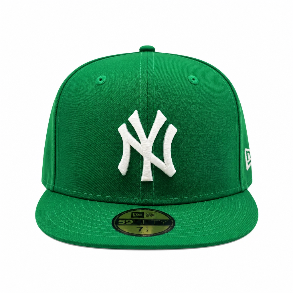 NEW ERA 59FIFTY NEW YORK YANKEES GREEN WITH WHITE LOGO FITTED HAT