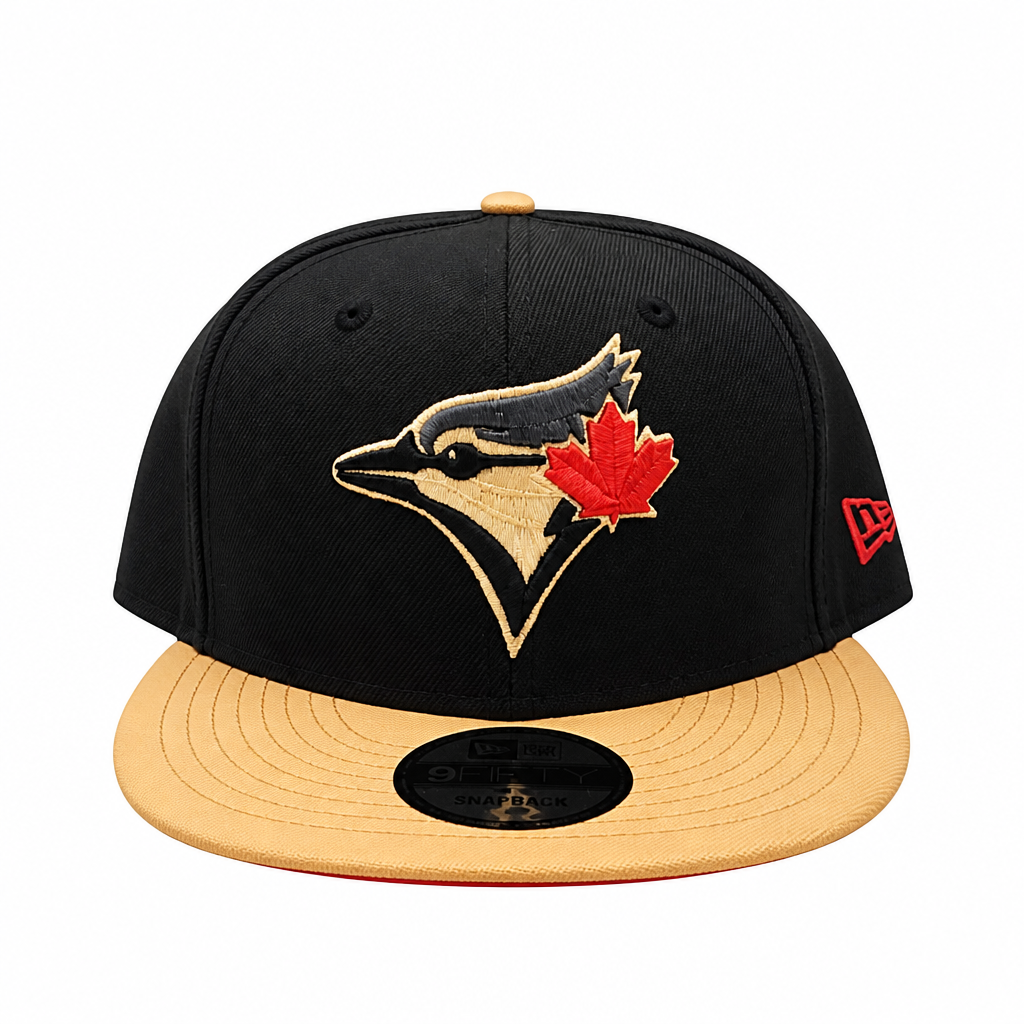 9FIFTY NEW ERA MEN'S MLB TORONTO JAYS BLACK/METALLIC GOLD SNAPBACK HAT