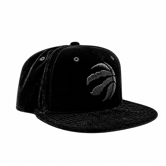 NEW ERA 9FIFTY TORONTO RAPTORS ALL BLACK VELVET SNAPBACK HAT