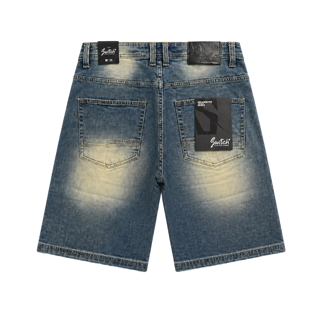 SWITCH MEN'S WASHED SPAN DENIM SHORTS (VINTAGE BLUE)