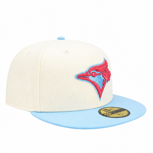 NEW ERA 59FIFTY TORONTO BLUE JAYS OFF-WHITE/SKYBLUE FITTED HAT