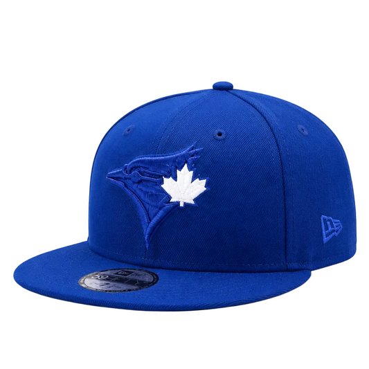NEW ERA 9FIFTY TORONTO BLUE JAYS ROYAL BLUE WITH WHITE LEAF SNAPBACK HAT