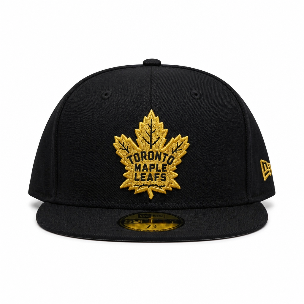 NEW ERA 59FIFTY NHL TORONTO MAPLE LEAFS BLACK/GOLD FITTED HAT