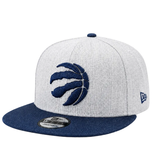 MEN'S 950 NEW ERA NBA TORONTO RAPTORS HEATHER GREY/DENIM BLUE SNAPBACK HAT