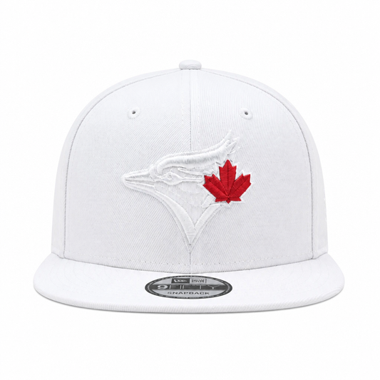 NEW ERA 9FIFTY TORONTO BLUE JAYS WHITE WITH RED LEAF SNAPBACK HAT
