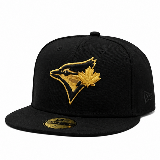 NEW ERA 59FIFTY TORONTO BLUE JAYS BLACK/GOLD FITTED HAT
